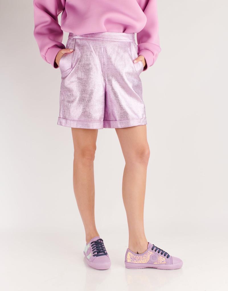 Bermuda Shorts Metallic Lilac