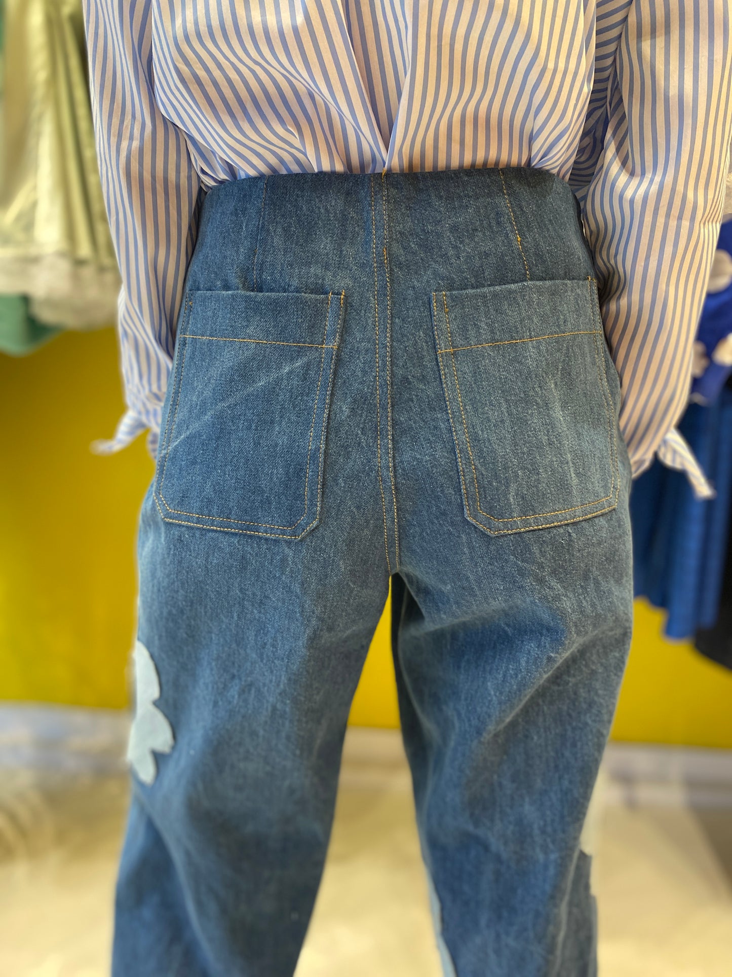 Sailor jeans fleur patch