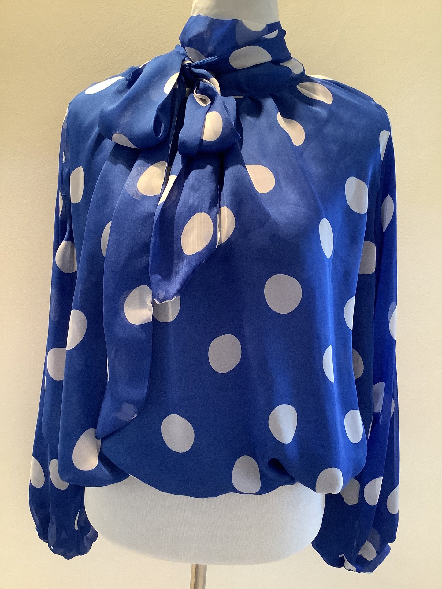 Greta Gabow Blouse Royal Pois