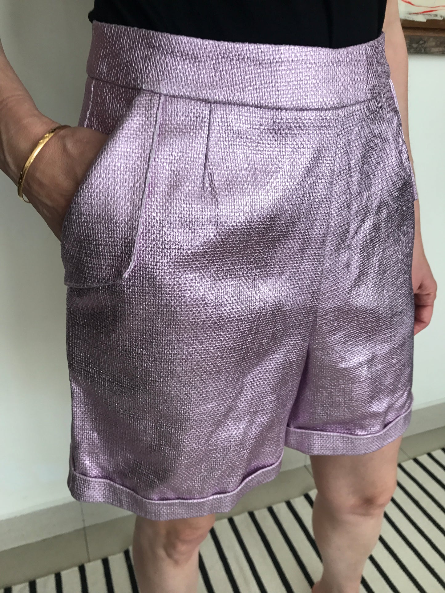 Bermuda Shorts Metallic Lilac