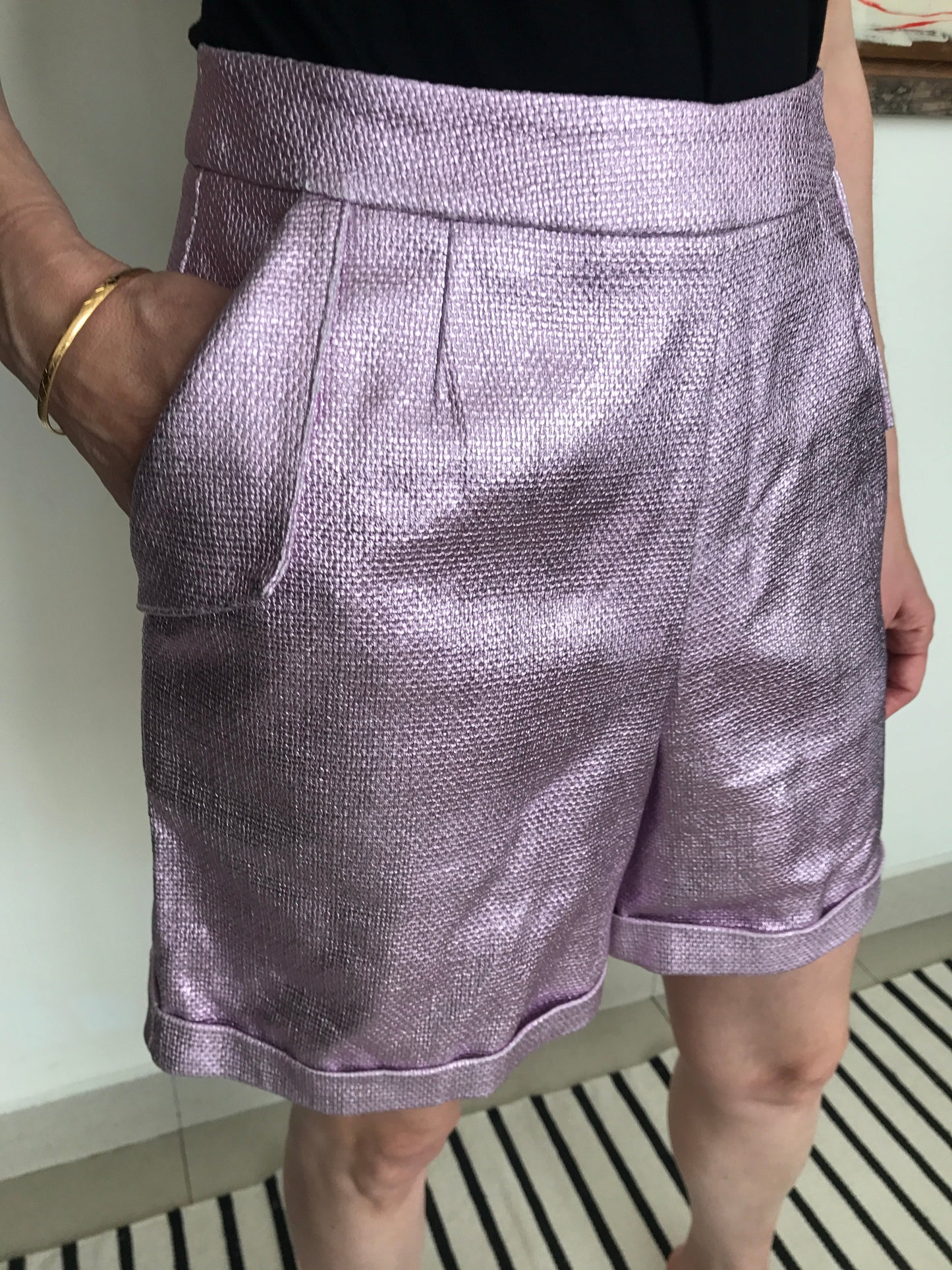 Bermuda Shorts Metallic Grass