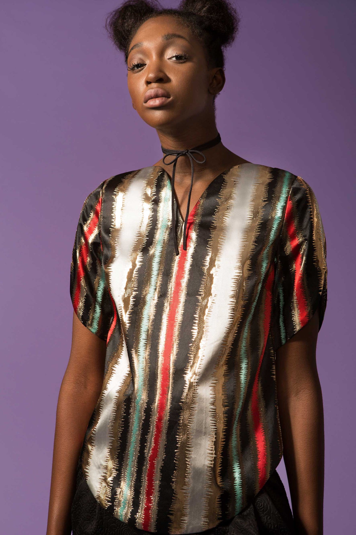 Heart Top Brocade Red