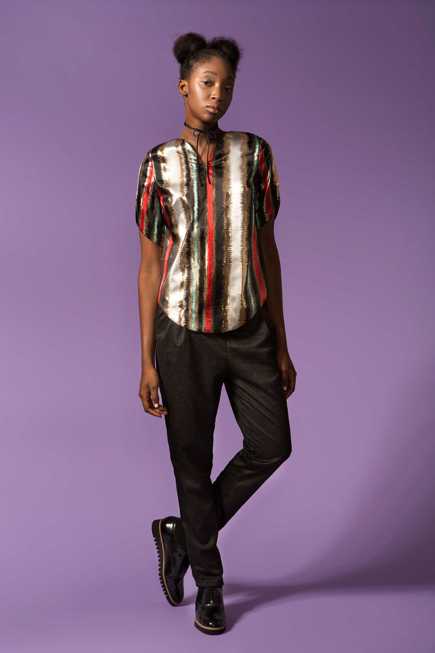 Heart Top Brocade Red