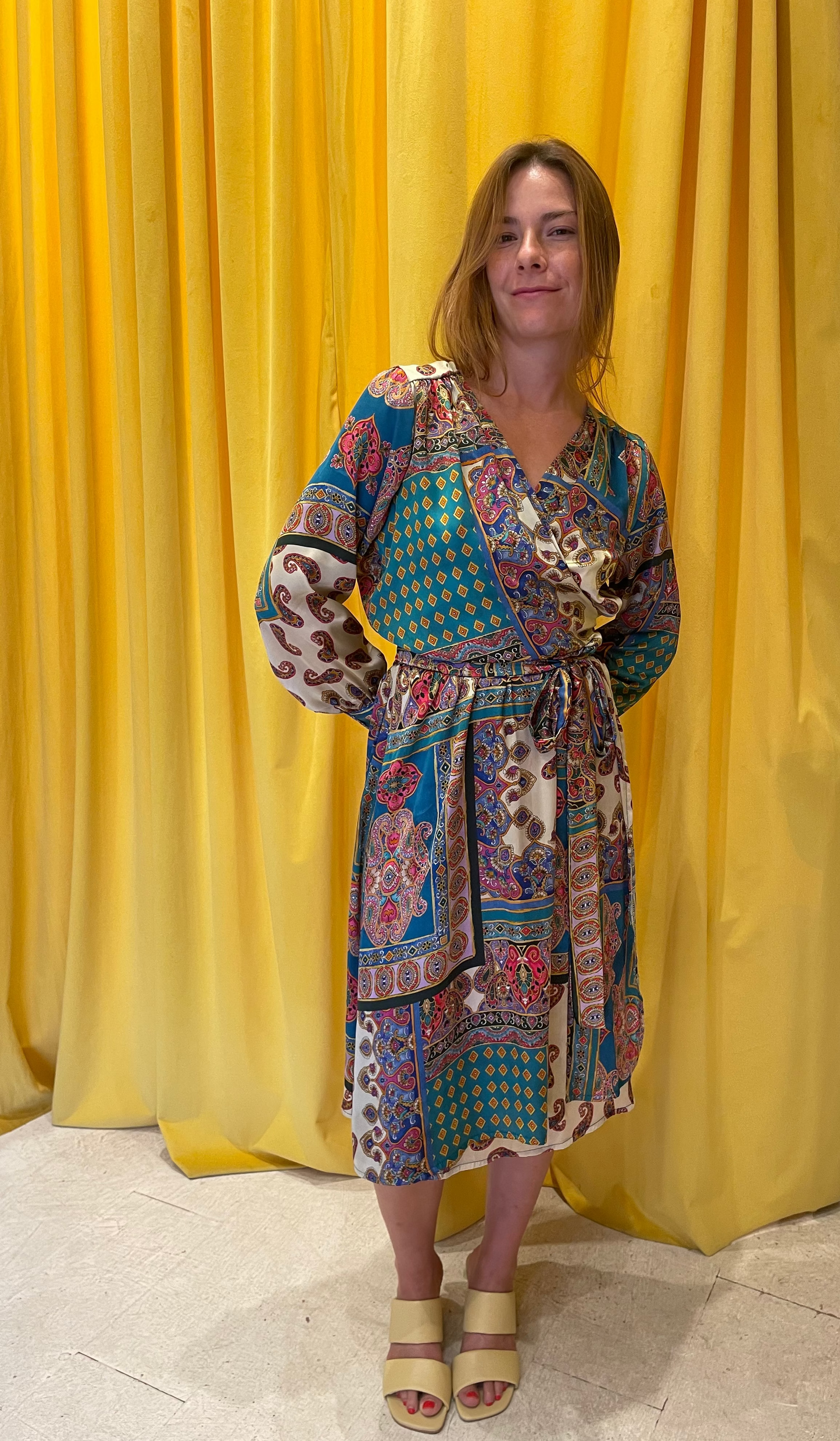 Magda Rap-around Dress Maxi Multi