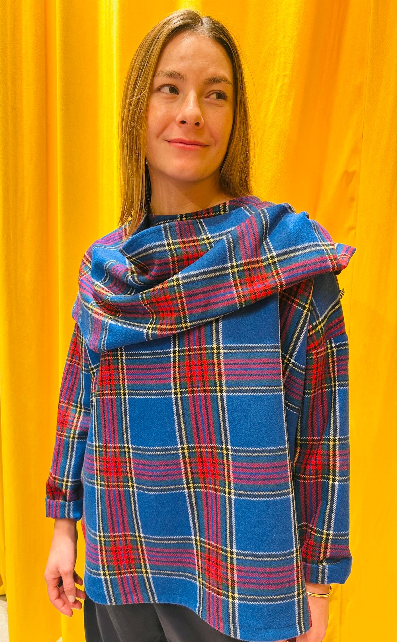 Scarf blouse flannel