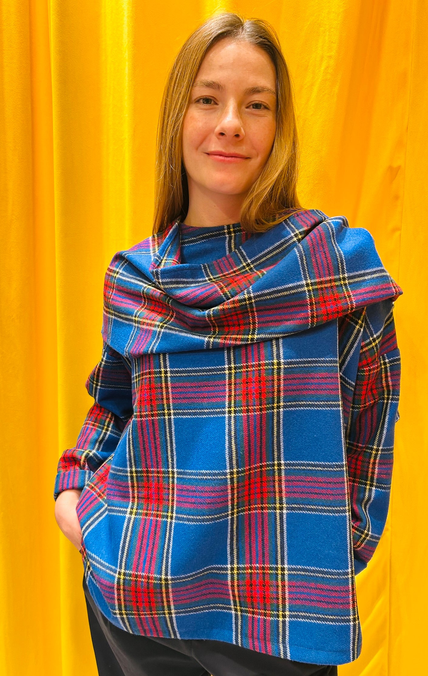 Scarf blouse flannel