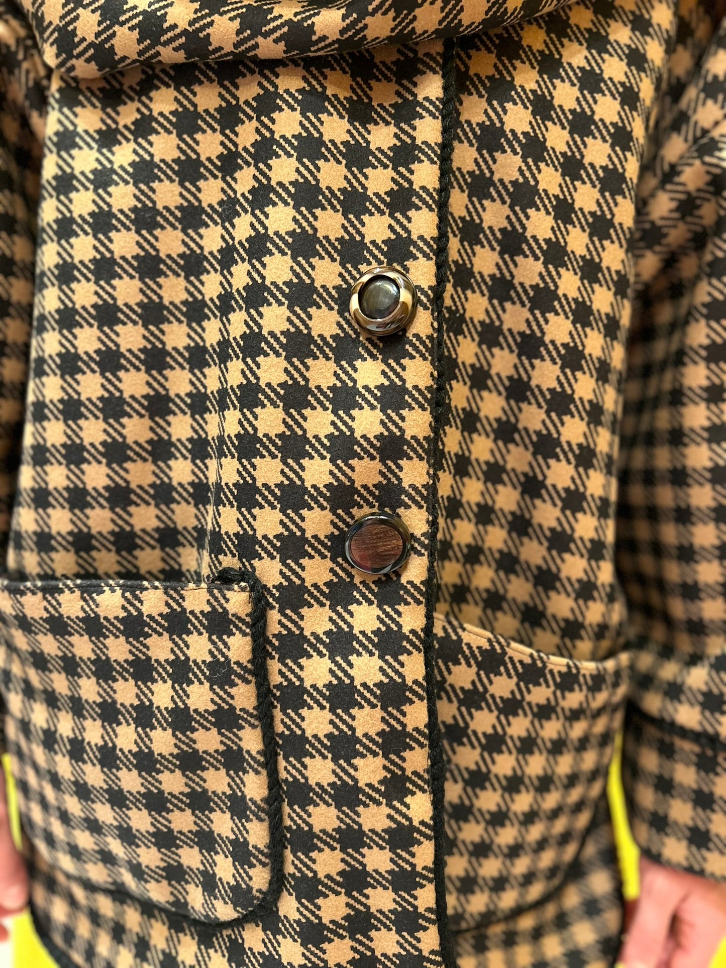 Scarf coat pied di poule