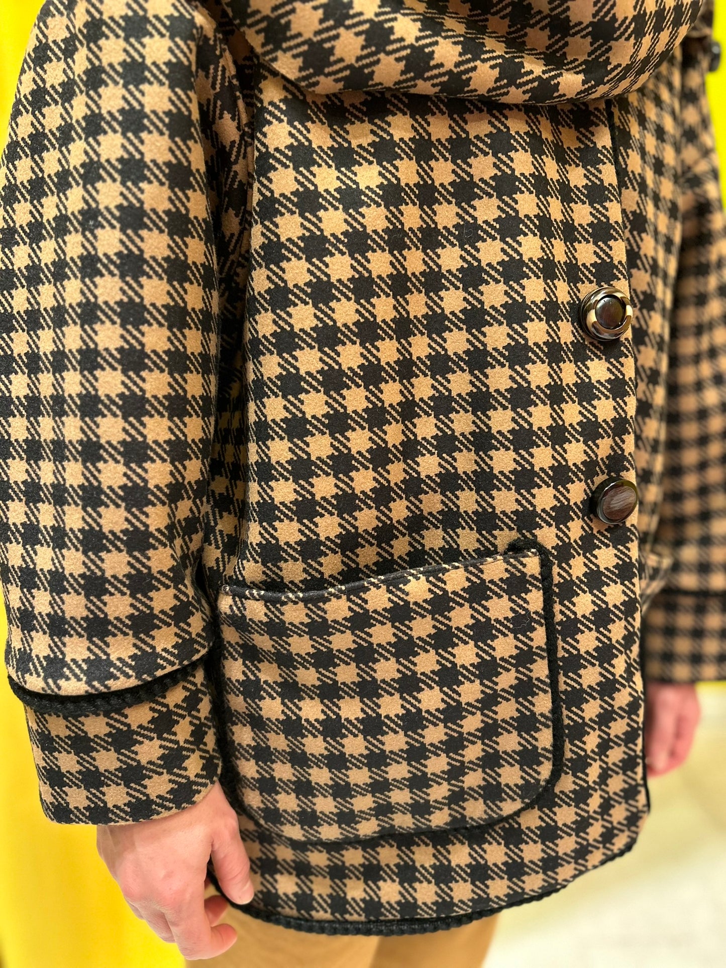 Scarf coat pied di poule