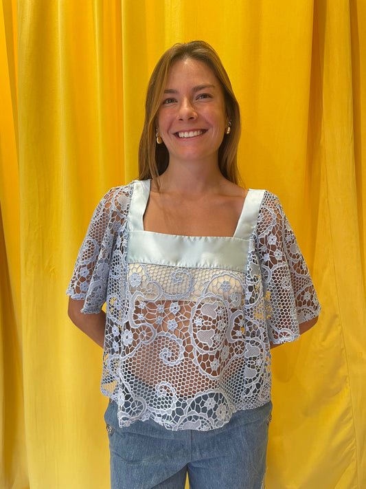 Honey Top Ribbon Baby Blue