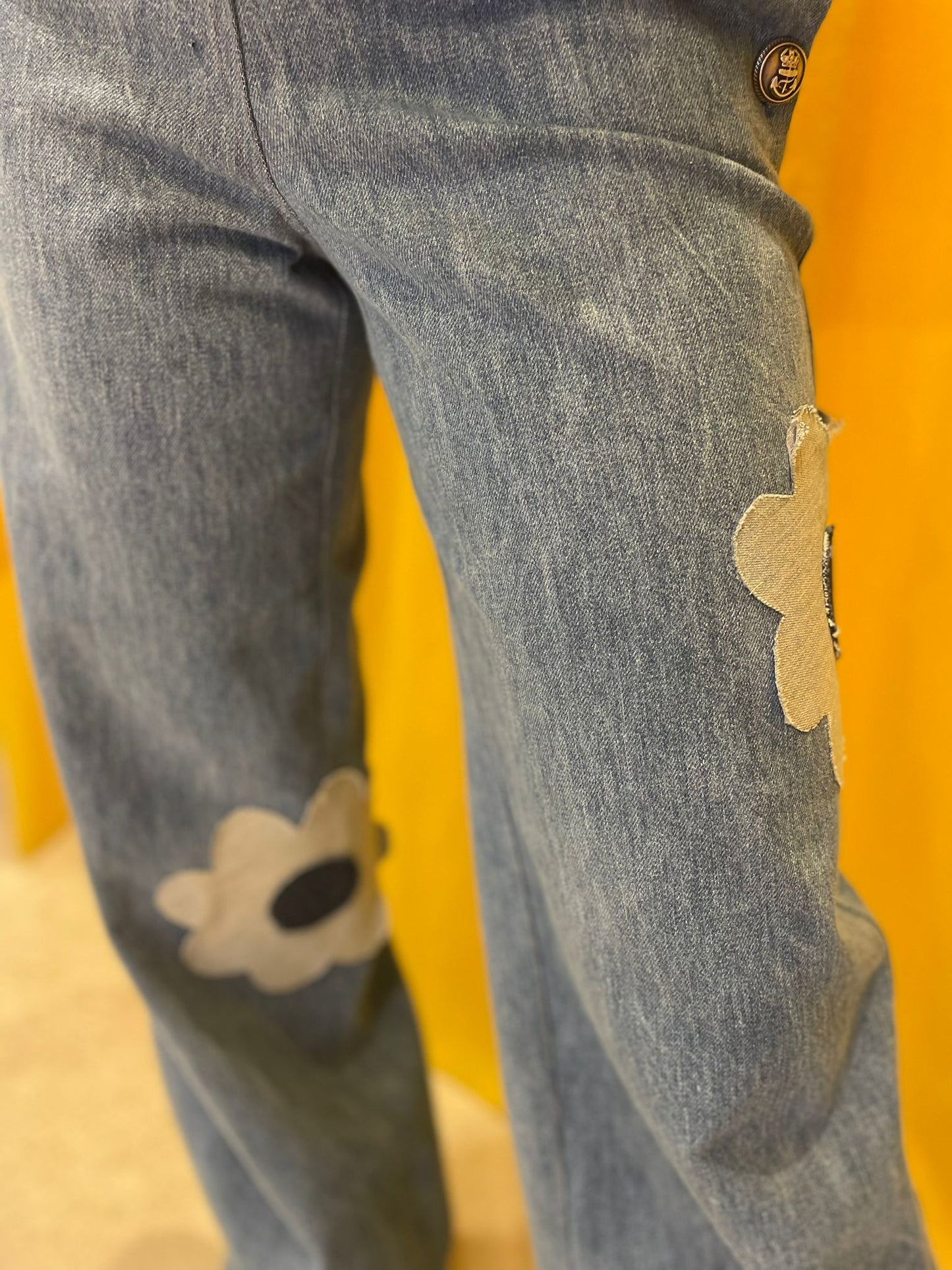 Sailor denim fleur patch