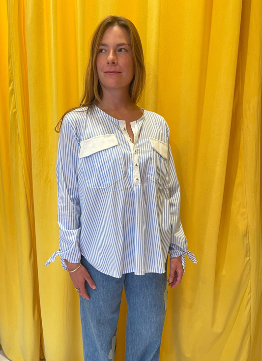 Sømandsbluse ternet pink