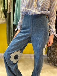 Sailor jeans fleur patch