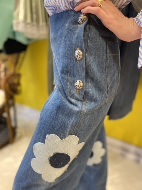 Sailor jeans fleur patch