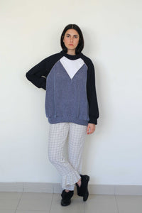 Cube Sweater Knit Blue